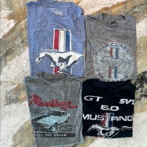 4 - Ford Mustang Graphic Tees - Blue, Black and Gray